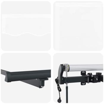 Automatische Einziehbare Markise Weiß 400x300 cm, Markisen-Ersatzstoff für 4x3 m Rahmen Weiß