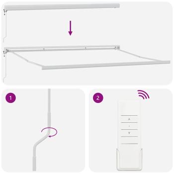 automatische einziehbare Markise Weiß 400x300 cm, Markisen-Ersatzstoff für 4x3 m Rahmen Weiß