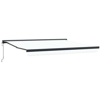 Automatische einziehbare Markise Weiß 400x300 cm, Markisenersatzstoff für 4x3 m Rahmen Weiß