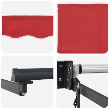 Automatische Einziehbare Markise Rot 400x300 cm, Markisenersatzstoff für 4x3 m Rahmen Rot