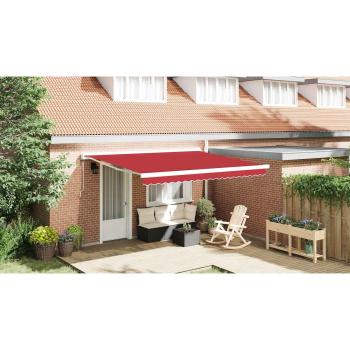 Automatische einziehbare Markise Rot 400x300 cm, Markisentuch Ersatz für 4x3 m Rahmen Rot