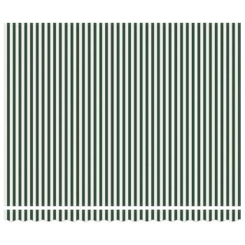 manuelle einziehbare Markise Grün und Weiß 400x300 cm, Markisenaustauschstoff für 4x3 m Rahmen Grün und Weiß