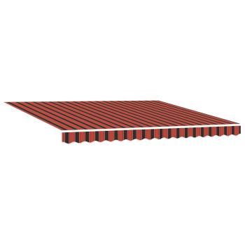 Manuelle einziehbare Markise mit LED Orange und Braun 400x350 cm