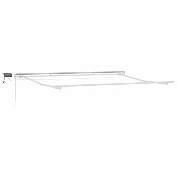 Manuelle einziehbare Markise mit LED Orange und Braun 400x350 cm