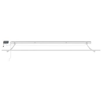 Manuelle einziehbare Markise mit LED Orange und Braun 400x350 cm