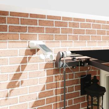 Automatische einziehbare Markise mit LED Schwarz 400x350 cm, Markisenersatzstoff für 4x3,5 m Rahmen Schwarz