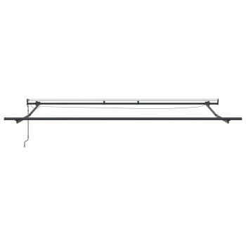 Automatische Einziehbare Markise mit LED Weiß 400x350 cm, Markisen-Ersatzstoff für 4x3.5 m Rahmen Weiß
