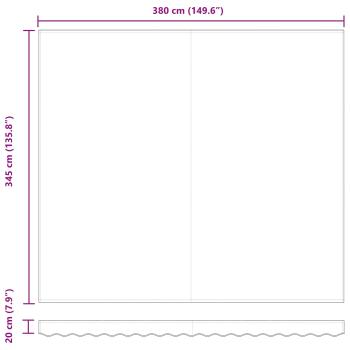Automatische einziehbare Markise Grün und Gelb 400x350 cm, Markisenersatzstoff für 4x3,5 m Rahmen Grün und Gelb