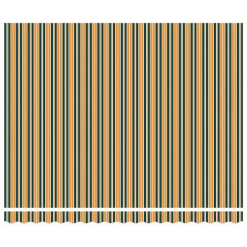 Automatische einziehbare Markise Grün und Gelb 400x350 cm, Markisenersatzstoff für 4x3,5 m Rahmen Grün und Gelb