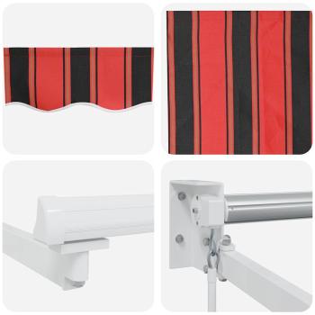 manuelle einziehbare Markise in Orange und Braun, 450x300 cm