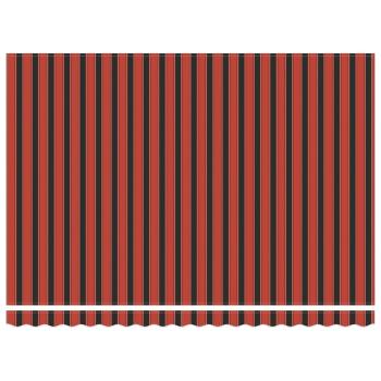 manuelle einziehbare Markise in Orange und Braun, 450x300 cm