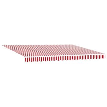manuelle einziehbare Markise rot-weiß gestreift 450x300 cm