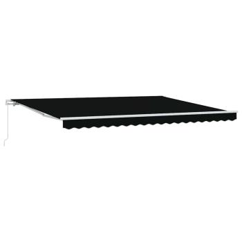 Manuelle Einziehbare Markise Schwarz 450x300 cm, Markisen-Ersatzgewebe für Rahmen 450x300 cm Schwarz