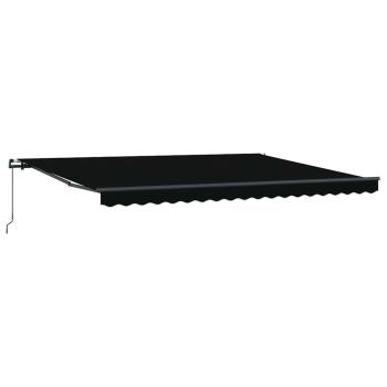 Manuelle Einziehbare Markise Schwarz 450x300 cm, Markisen-Ersatzstoff für Rahmen 4,5x3 m Schwarz