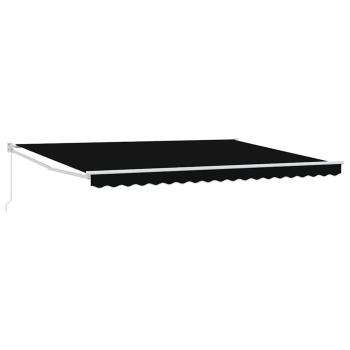 Manuelle Einziehbare Markise Schwarz 450x300 cm, Markisen Ersatzstoff für Rahmen 4.5x3 m Schwarz