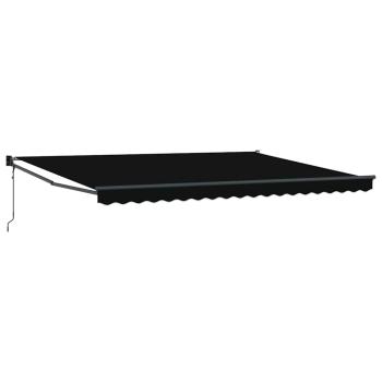 Automatische Einziehbare Markise Schwarz 450x300 cm, Markisen-Ersatzstoff für 4.5x3 m Rahmen Schwarz