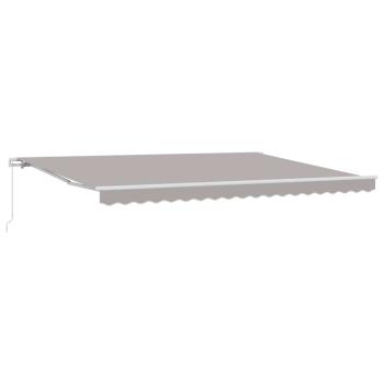 Manuelle Einziehbare Markise Hellgrau 450x300 cm, Markisenersatzstoff für 4,5x3 m Rahmen Hellgrau