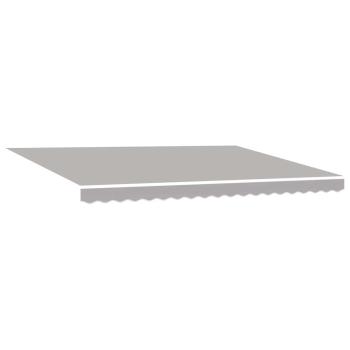 manuelle einziehbare Markise mit LED, Hellgrau, 450x300 cm, Markisenersatzstoff für Rahmen, 4,5x3 m, Hellgrau