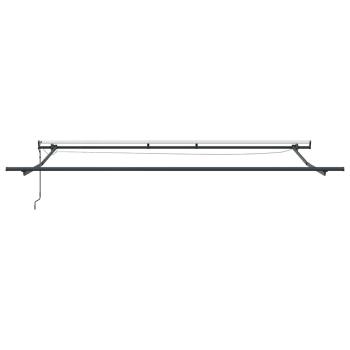 Automatische Einziehbare Markise mit LED Hellgrau 450x300 cm, Markisen Ersatzstoff für 4,5x3 m Rahmen Hellgrau