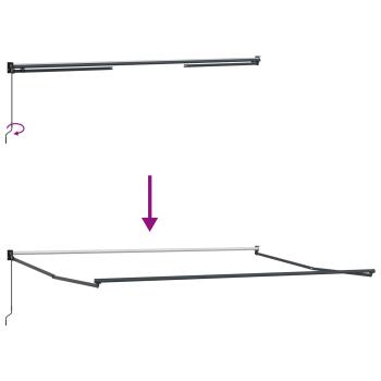 Manuelle Einziehbare Markise Grün und Gelb 450x300 cm, Markisenersatzstoff für 4,5x3 m Rahmen Grün und Gelb