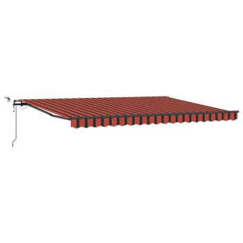 Automatische einziehbare Markise mit LED Orange und Braun 450x350 cm