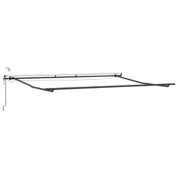 Automatische einziehbare Markise mit LED Orange und Braun 450x350 cm