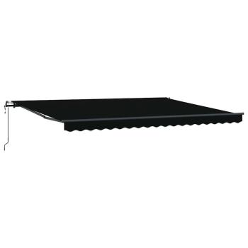 automatische einziehbare Markise Schwarz 450x350 cm, Markisen Austauschstoff für 4,5x3,5 m Rahmen Schwarz