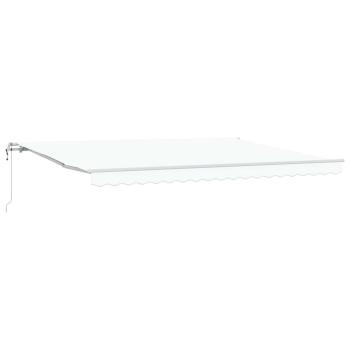 Automatische einziehbare Markise Weiß 450x350 cm, Markisen Ersatzstoff für 4,5x3,5 m Rahmen Weiß
