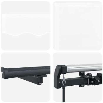 Manuelle Einziehbare Markise Weiß 450 x 350 cm, Markisenersatzstoff für 4,5 x 3,5 m Rahmen Weiß