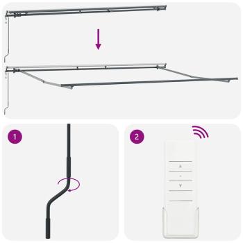 Automatische Einziehbare Markise Weiß 450x350 cm, Markisenersatzstoff für 4,5x3,5 m Rahmen Weiß