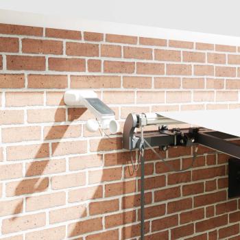 Automatische einziehbare Markise mit LED Weiß 450x350 cm, Markise Ersatzstoff für 4.5x3.5 m Rahmen Weiß