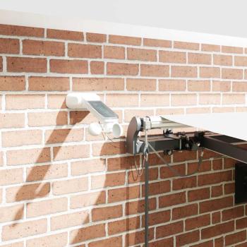 Automatische einziehbare Markise mit LED Weiß 450x350 cm, Markise Ersatzstoff für 4.5x3.5 m Rahmen Weiß