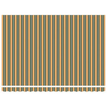 Automatische einziehbare Markise mit LED in Grün und Gelb 450x350 cm, Markisenersatzstoff für 4.5x3.5 m Rahmen in Grün und Gelb