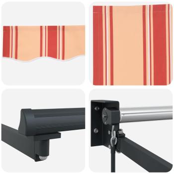 Manuelle Einziehbare Markise Gelb und Orange 500x300 cm