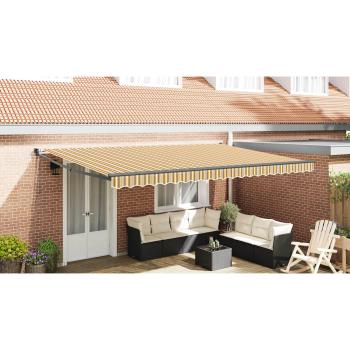 Automatische Einziehbare Markise Multicolor Streifen 500x300 cm