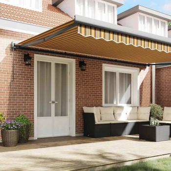 Automatische einziehbare Markise Multicolor Streifen 500x300 cm