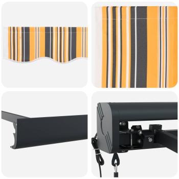 Automatische einziehbare Markise Multicolor Streifen 500x300 cm