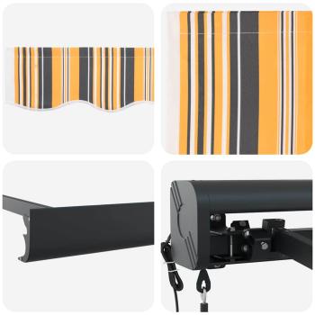 Automatische einziehbare Markise Multicolor Streifen 500x300 cm