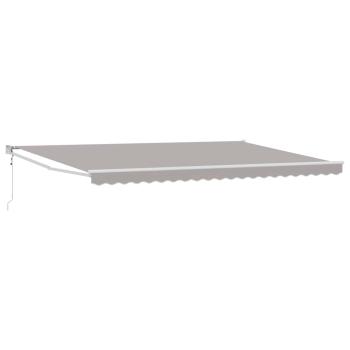 Automatische Einziehbare Markise Hellgrau 500x300 cm, Markisen-Ersatzstoff für 5x3 m Rahmen Hellgrau