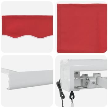Automatische einziehbare Markise Rot 500x300 cm, Markisenersatzstoff für 5x3 m Rahmen Rot