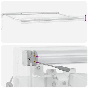 Automatische Einziehbare Markise Grün und Gelb 500x300 cm, Markisen-Ersatzstoff für Rahmen 5x3 m Grün und Gelb