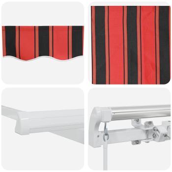 Manuelle Einziehbare Markise Rot und Grau 500x350 cm