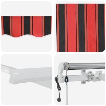 Automatische Einziehbare Markise Orange und Braun 500x350 cm