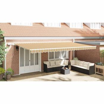 Manuelle einziehbare Markise mit LED Mehrfarbigen Streifen 600x300 cm