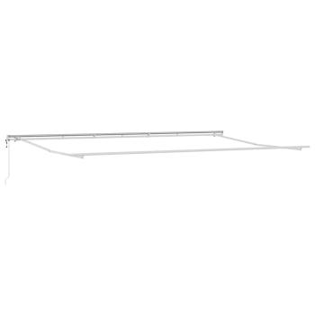 automatische einziehbare Markise Weiß 600x300 cm, Markisen-Ersatzstoff für 6x3 m Rahmen Weiß