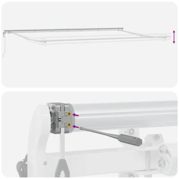 Automatische Einziehbare Markise Grün und Gelb 600x300 cm, Markisen-Ersatzstoff für 6x3 m Rahmen Grün und Gelb