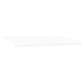 Manuelle einziehbare Markise Weiß 600x350 cm, Markisenersatzstoff für 6x3,5 m Rahmen Weiß