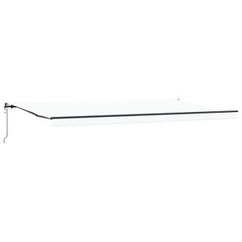 Automatische einziehbare Markise Weiß 600x350 cm, Markisenstoff für 6x3,5 m Rahmen Weiß
