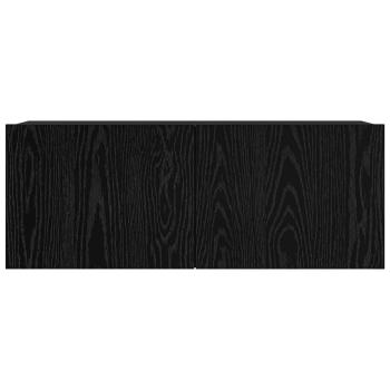 8-teiliges TV-Schrankset Wandmontierte schwarze Eiche Spanplatte, Schwarzer Eichen TV-Ständer 80x30x30 cm aus Spanplatte, Wandmontierte TV-Schränke - 2 Stück schwarze Eiche, 30.5x30x90 cm, aus Spanplatte, TV-Schränke 2 Stück schwarze Eiche 100x30x30 cm Sp