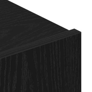7-teiliges TV Schrank Set Wandmontiert Schwarz Eiche Holzwerkstoff